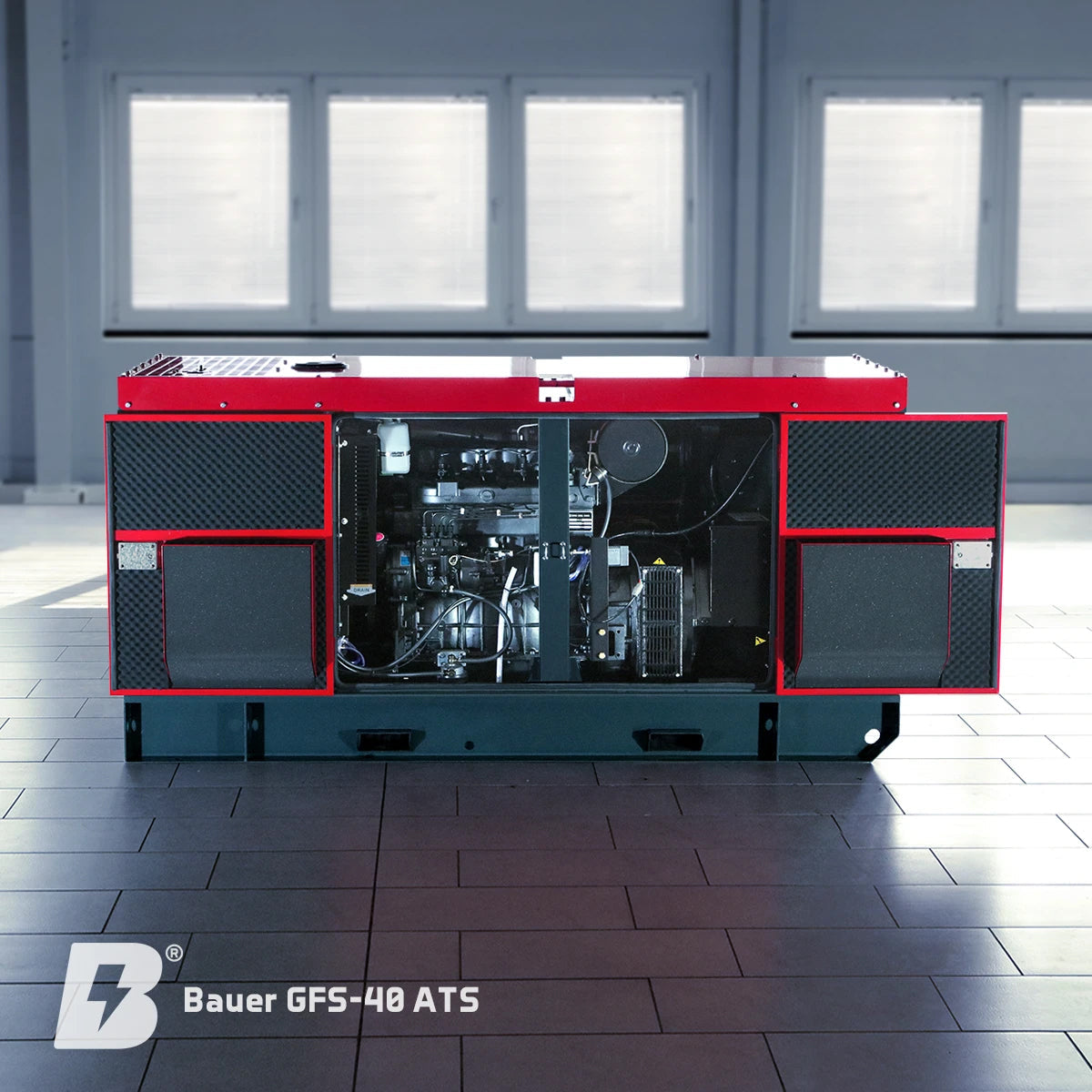 Bauer GFS-40 ATS, 40 kW/50 kVA Notstromgenerator / Notstromaggregat