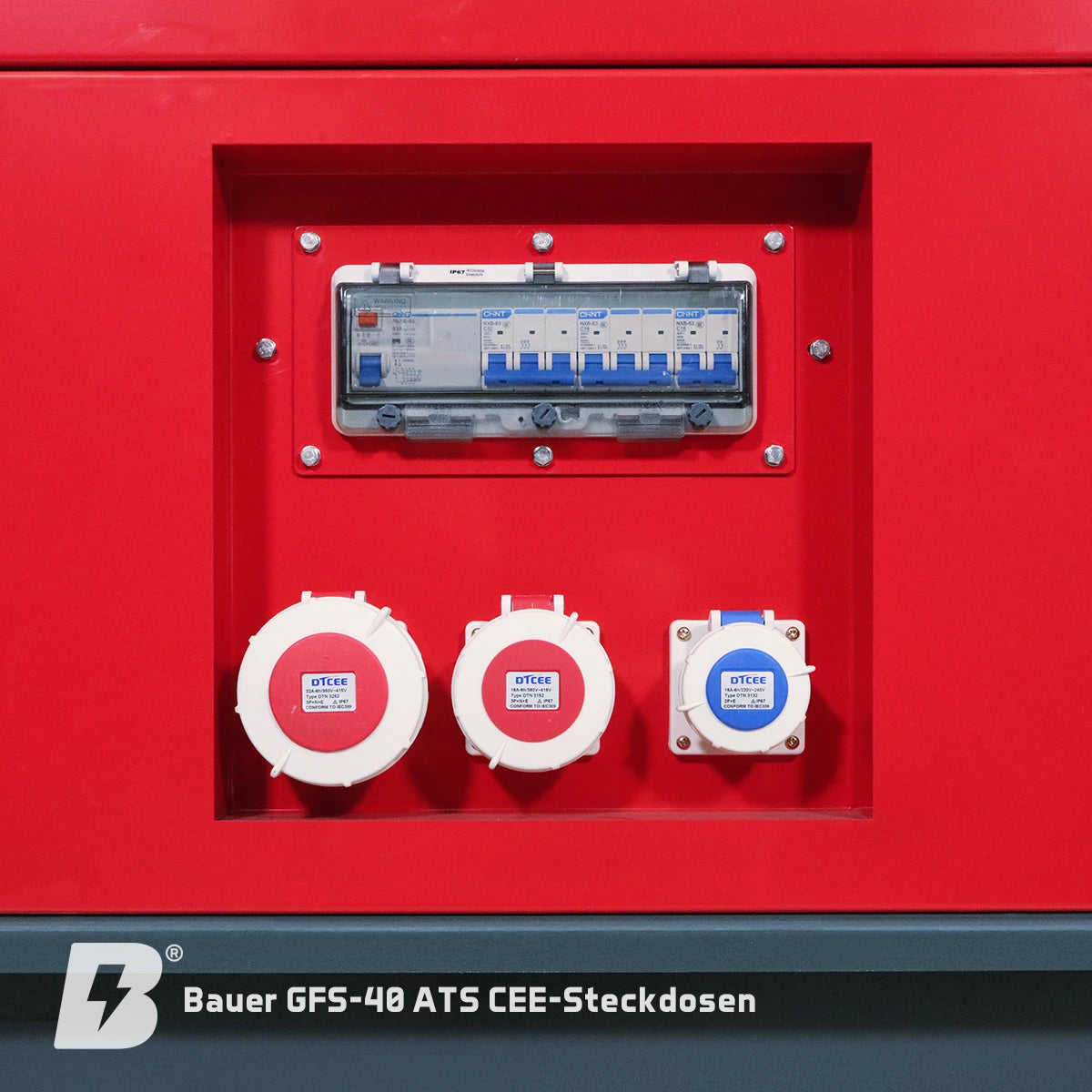Bauer GFS-40 ATS, 40 kW/50 kVA Notstromgenerator / Notstromaggregat
