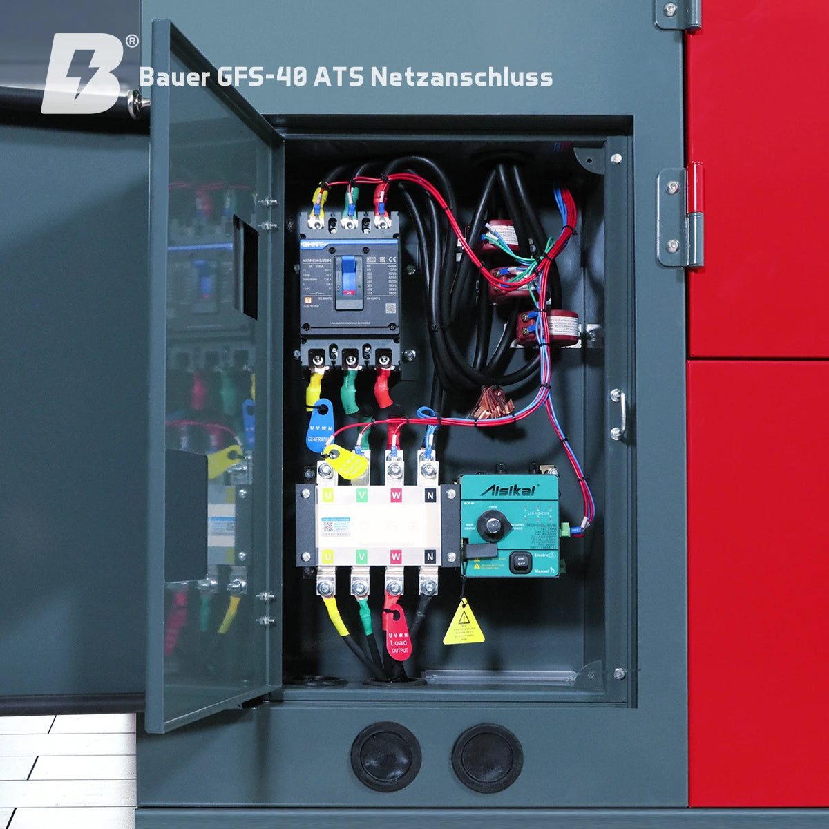 Bauer GFS-40 ATS, 40 kW/50 kVA Notstromgenerator / Notstromaggregat
